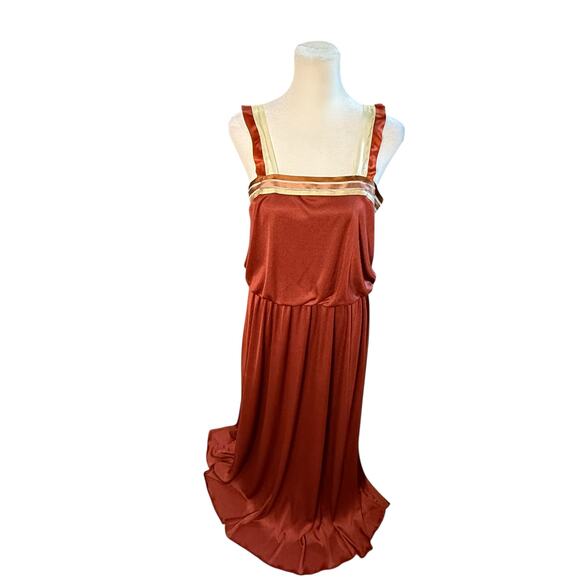 Vintage 70s Maxi Sheer Dress 13 Capelet‎ Disco Boho Dancing Queen Saturday Night - Picture 5 of 9